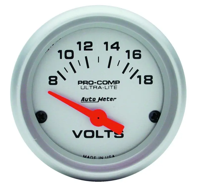 Autometer Ultra-Lite 52Mm Short Sweep Electronic Voltage Gauge 1