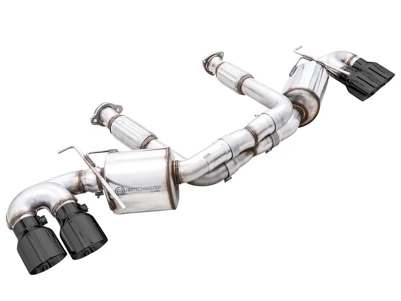 Awe Touring Edition Exhaust For C8 Corvette -- Diamond Black Tips 1