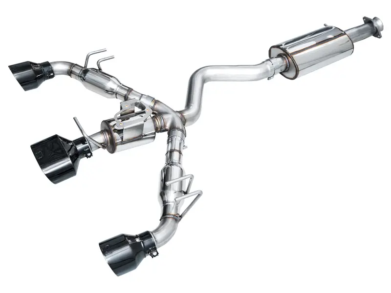 Awe Touring Edition Exhaust For Gr Corolla - Diamond Black Tips 1