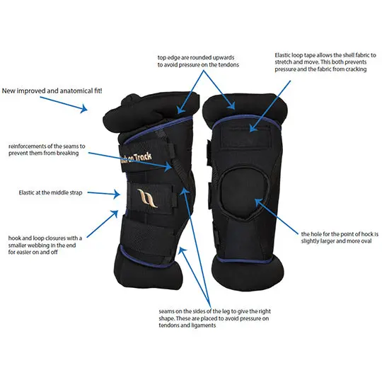 Back On Track Royal Deluxe Padded Hock Boots- Black 2