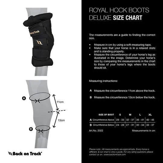 Back On Track Royal Deluxe Padded Hock Boots- Black 3