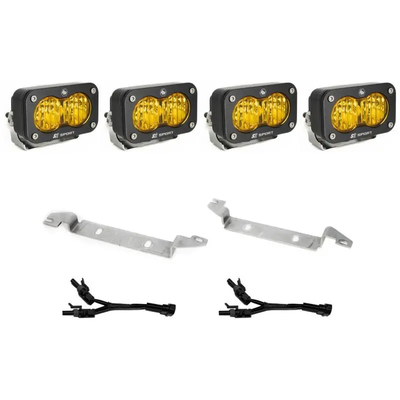 Baja Designs 2025 Toyota 4Runner S2 Sport Fog Pocket Light Kit - Amber 1