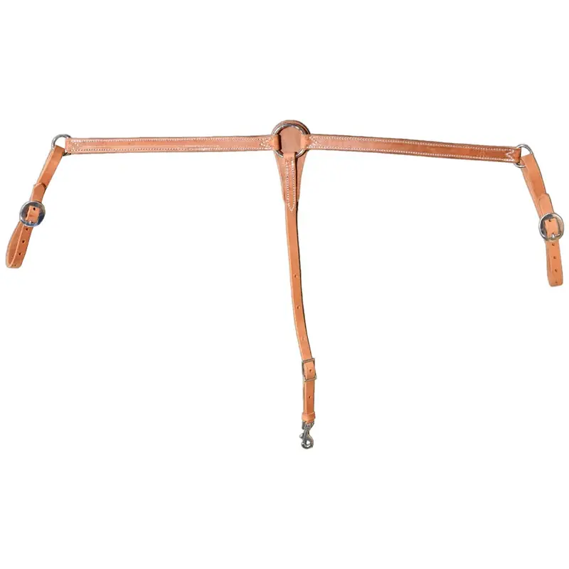Berlin Custom Leather 1" Straight Natural Breast Collar 1