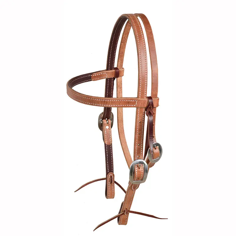 Berlin Custom Leather 3/4" Doubled 'N Stitched Browband Headstall 1
