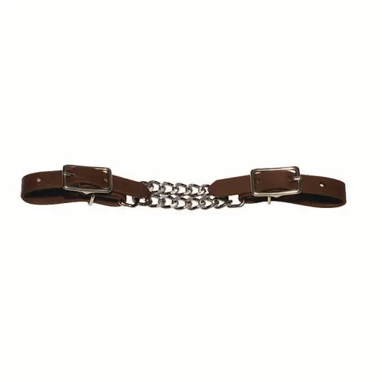 Berlin Custom Leather Double Chain Brown Biothane Curb Chain 1