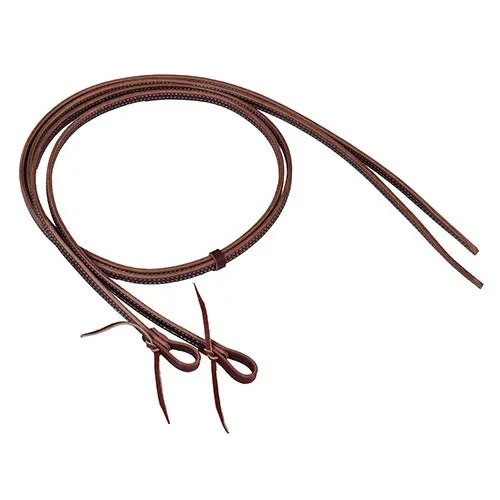 Berlin Custom Leather Double Stitched Latigo Leather Split Reins 1