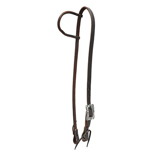 Berlin Custom Leather Oiled Slide Ear Headstall With Steel Buckle 1