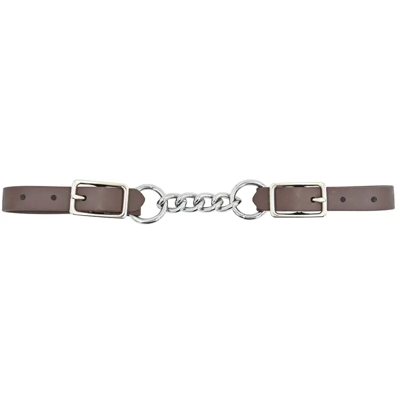 Berlin Custom Leather Single Chain Brown Biothane Curb Chain 1