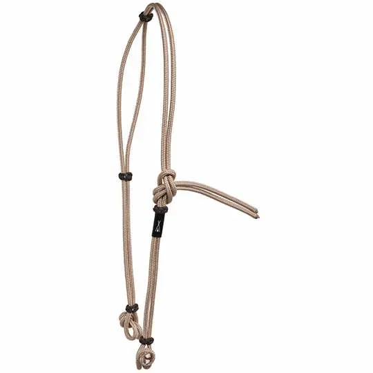 Berlin Custom Leather Wig Wam Rope Headstall- Tan 1