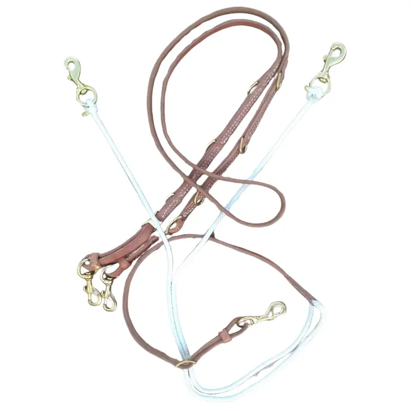 Berlin Leather German Martingale With Barrel Reins 2
