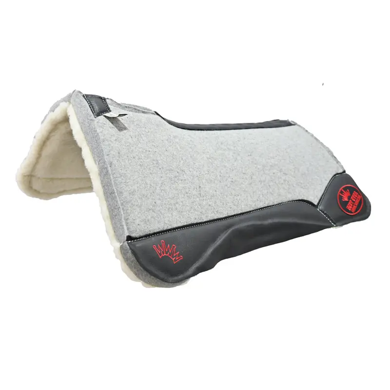 Best Ever 1" Kush Fleesar Series Saddle Pad With Black Wear Leathers- 32"X32" 1