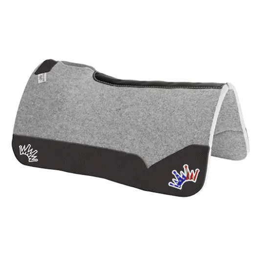 Best Ever 1" Kush Pad With Black Wear Leathers And Flag Crown- 32"X32" 1