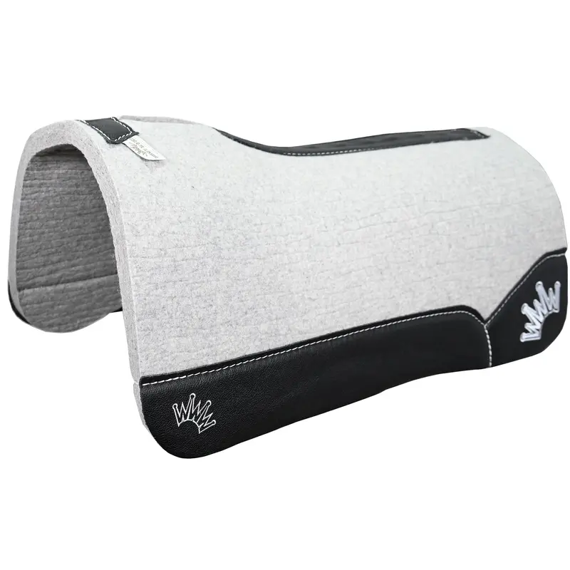 Best Ever 1" Kush Pad With Black Wear Leathers And White Crown- 32"X32" 1