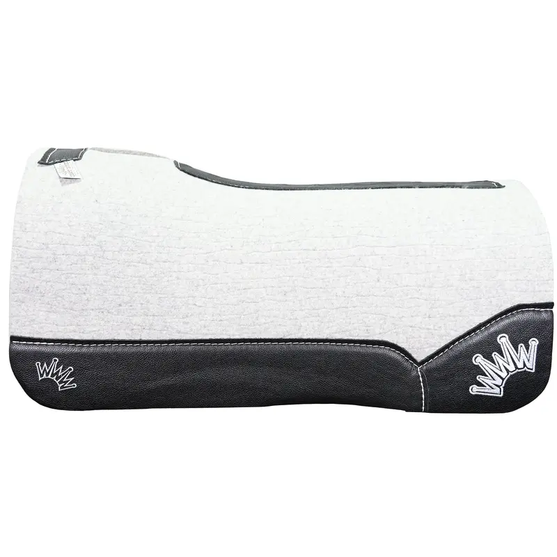 Best Ever 1" Kush Pad With Black Wear Leathers And White Crown- 32"X32" 2