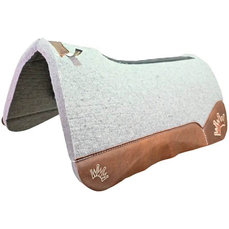 Best Ever 1" Kush Pad With Oak Nut Wear Leathers And Beige/Brown Crown- 32"X32" 1