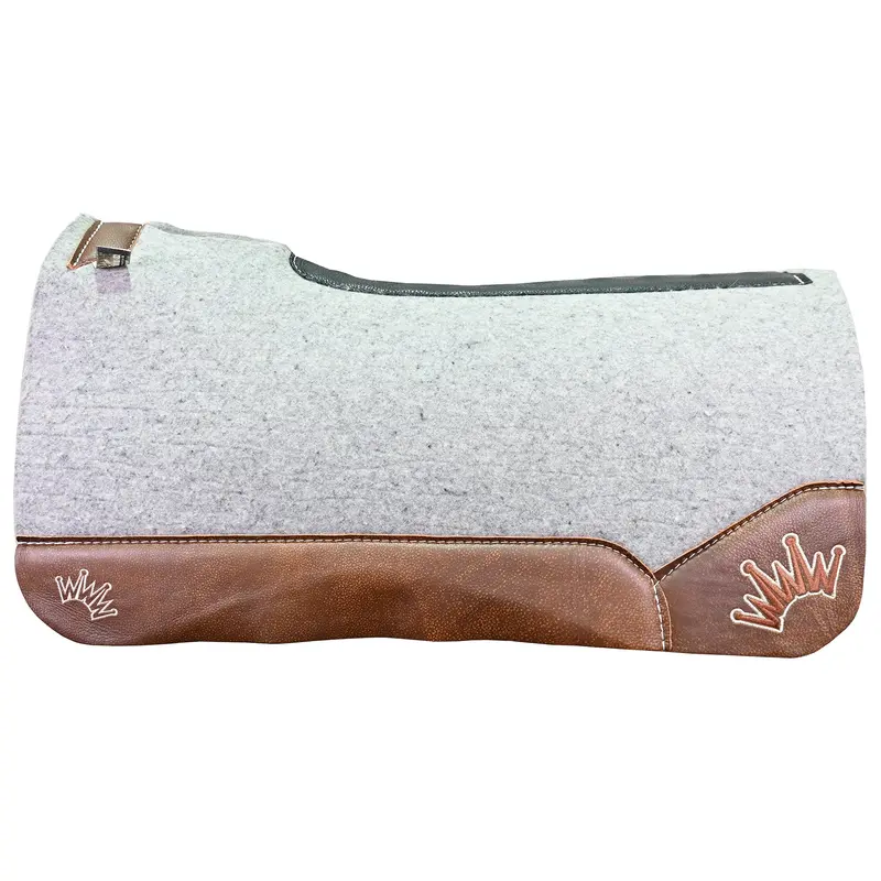 Best Ever 1" Kush Pad With Oak Nut Wear Leathers And Beige/Brown Crown- 32"X32" 2