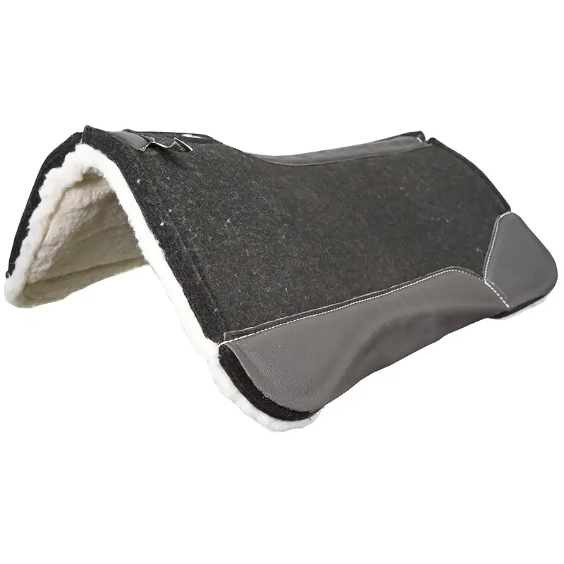 Best Ever 1" Og Fleesar Series Saddle Pad With Brown Wear Leathers- 30"X30" 1