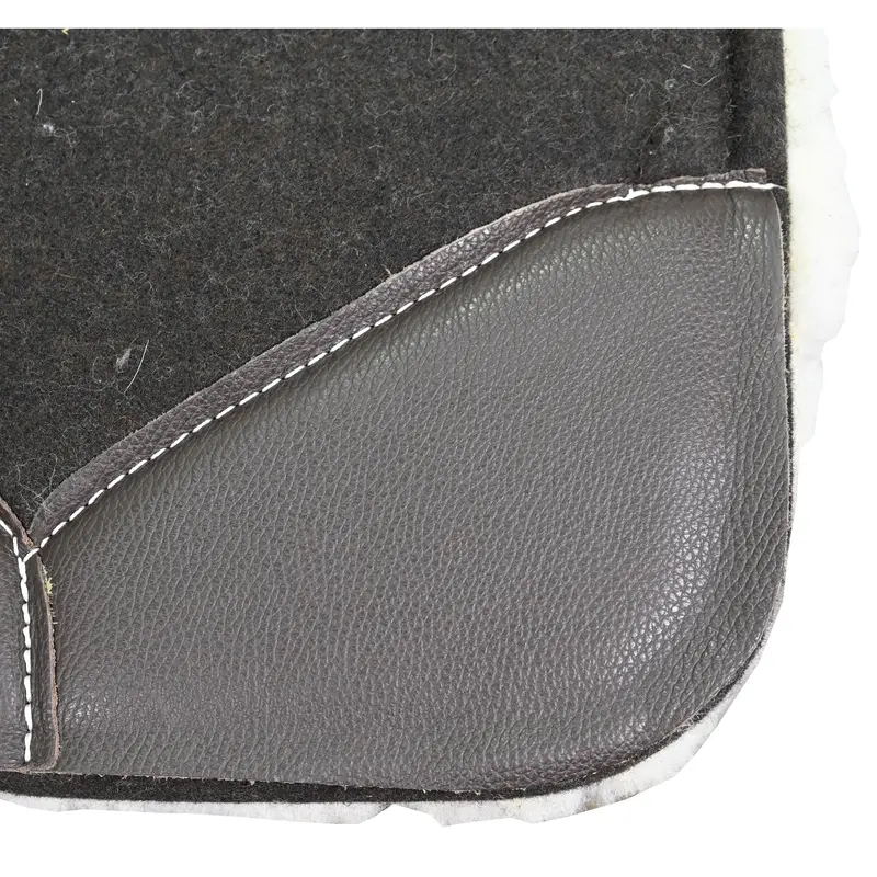 Best Ever 1" Og Fleesar Series Saddle Pad With Brown Wear Leathers- 30"X30" 2
