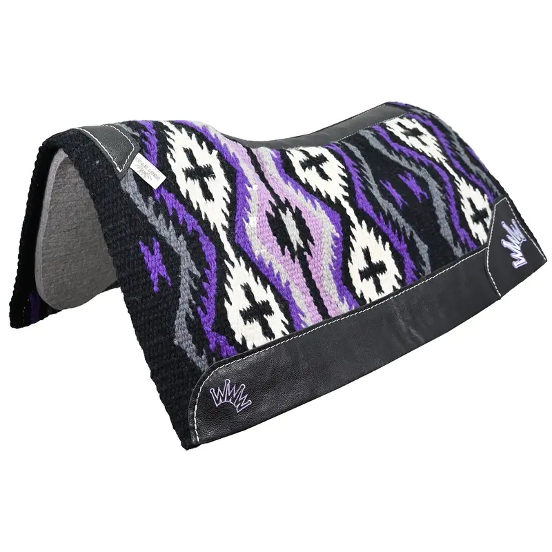 Best Ever 3/4" Black And Purple Las Cruces Navajo Kush Saddle Pad- 34"X36" 1