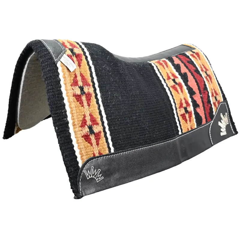 Best Ever 3/4" Black And Sand Mojave Navajo Kush Saddle Pad- 34"X36" 1