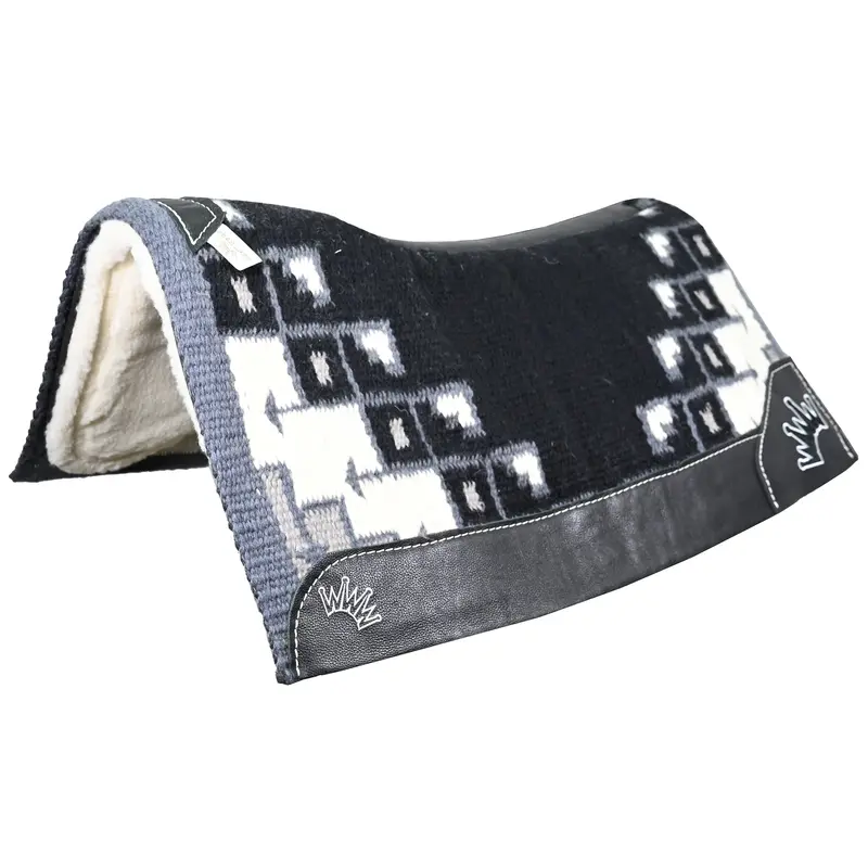 Best Ever 3/4" Grey And Black New Pueblo Navajo Og Fleesar Saddle Pad- 34"X38" 1