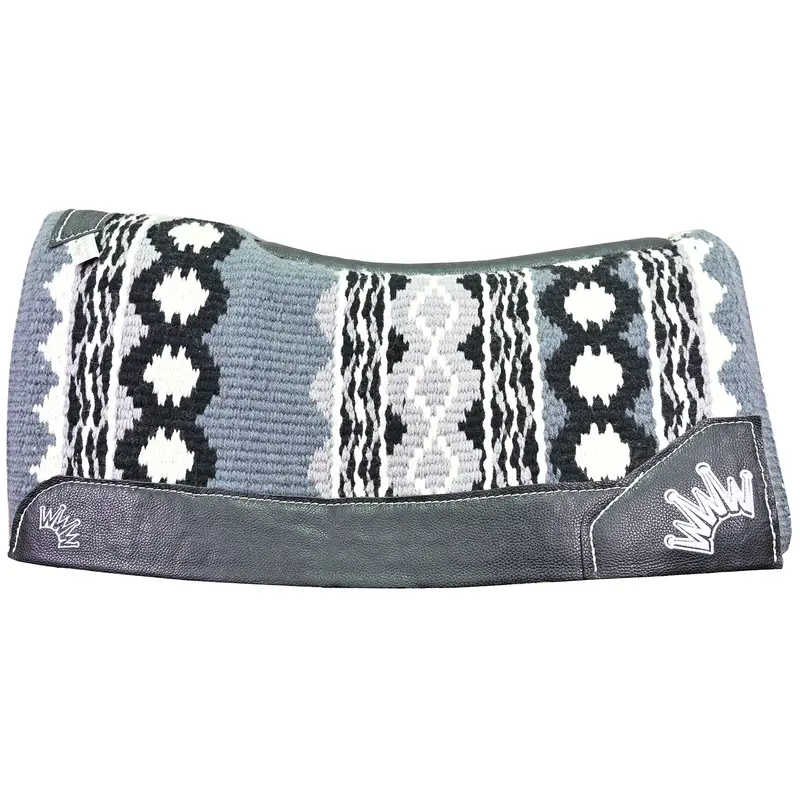 Best Ever 3/4" Grey And Black Riverland Navajo Kush Fleesar Series Saddle Pad- 34"X38" 2