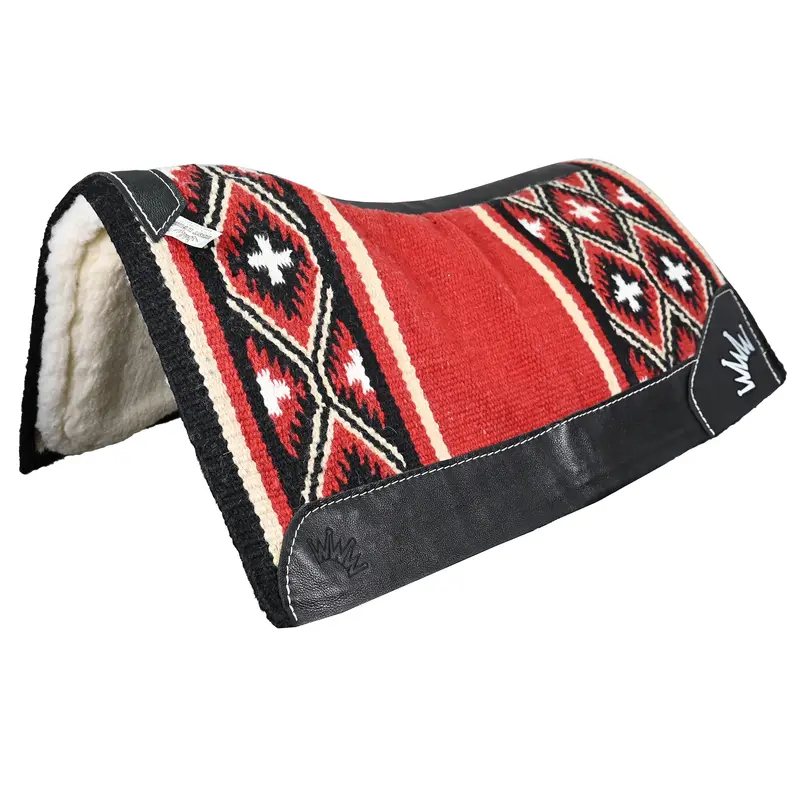 Best Ever 3/4" Red And Black Sequoyah Navajo Kush Fleesar Series Saddle Pad- 34"X38" 1