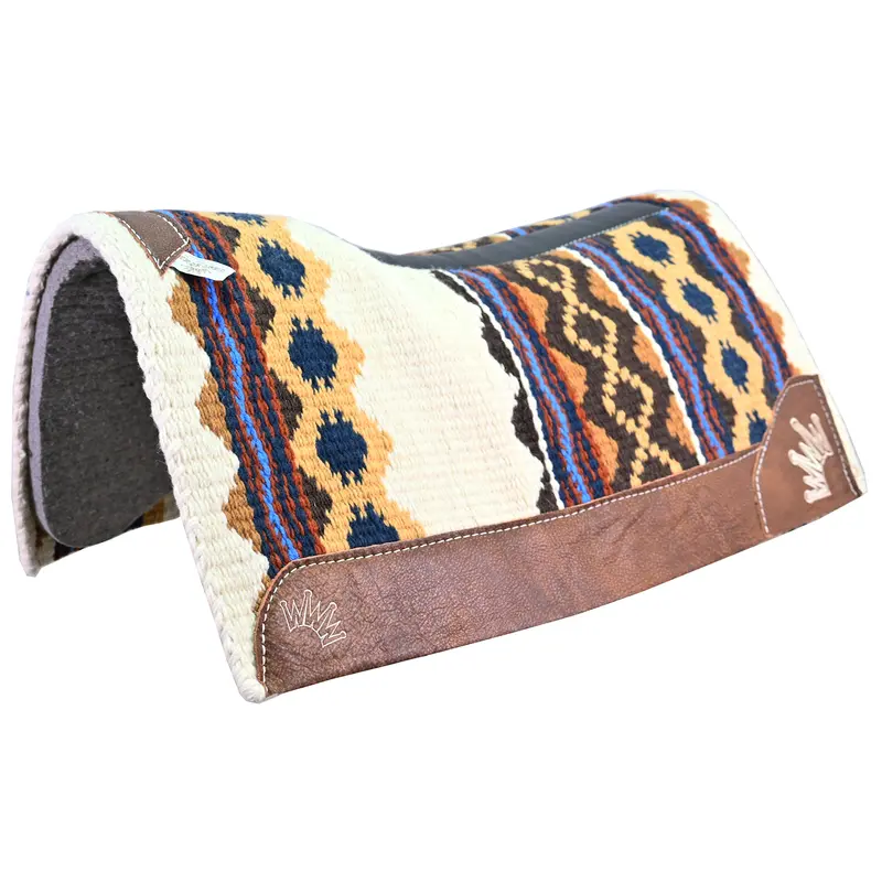 Best Ever 3/4" Rust And Cream Riverland Navajo Kush Saddle Pad- 34"X36" 1