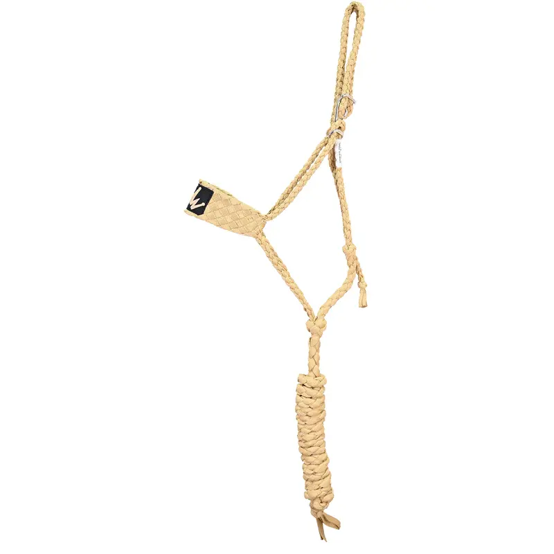 Best Ever Braided Mule Tape Halter W/ 8.5' Lead- Beige 1