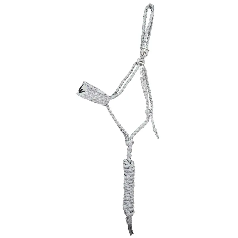 Best Ever Braided Mule Tape Halter W/ 8.5' Lead- Silver 1