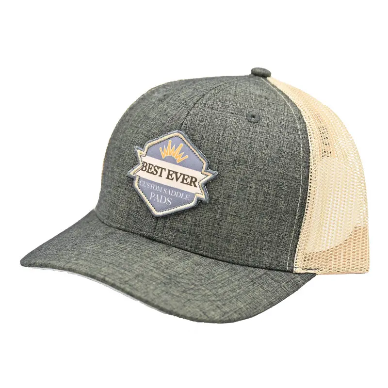 Best Ever Tan Mesh Cap With Logo Patch 1