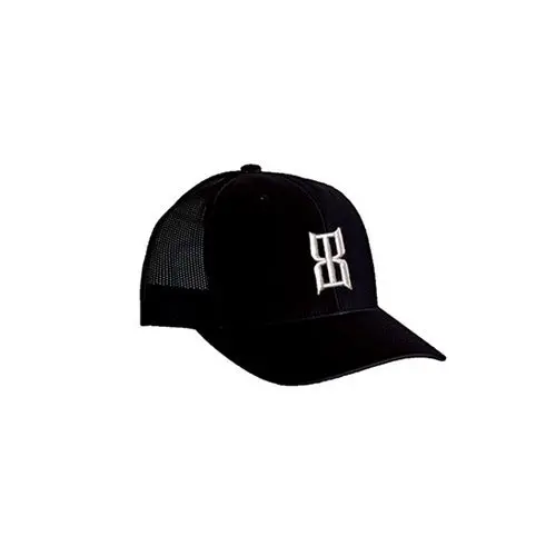 Bex Black Mesh Cap Steel Grey Logo 1