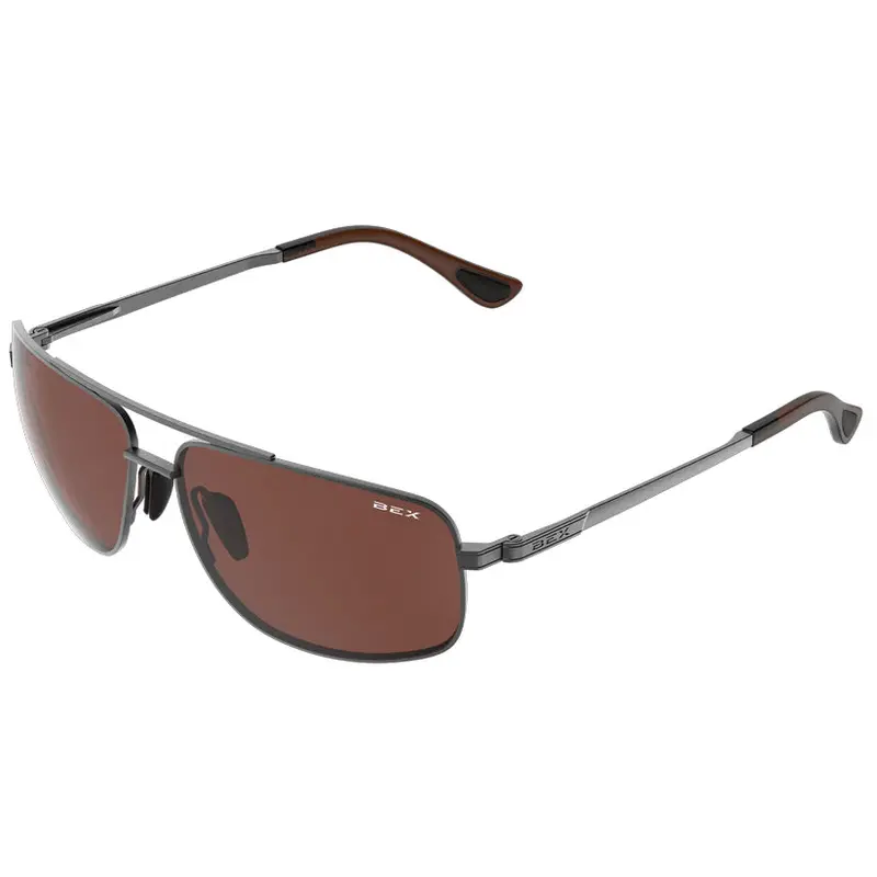 Bex Sunglasses Gambit- Gunmetal/Brown 1