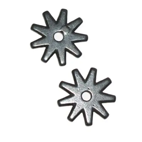 Black Steel Rowel 1 1/4" By Partrade Pair 1
