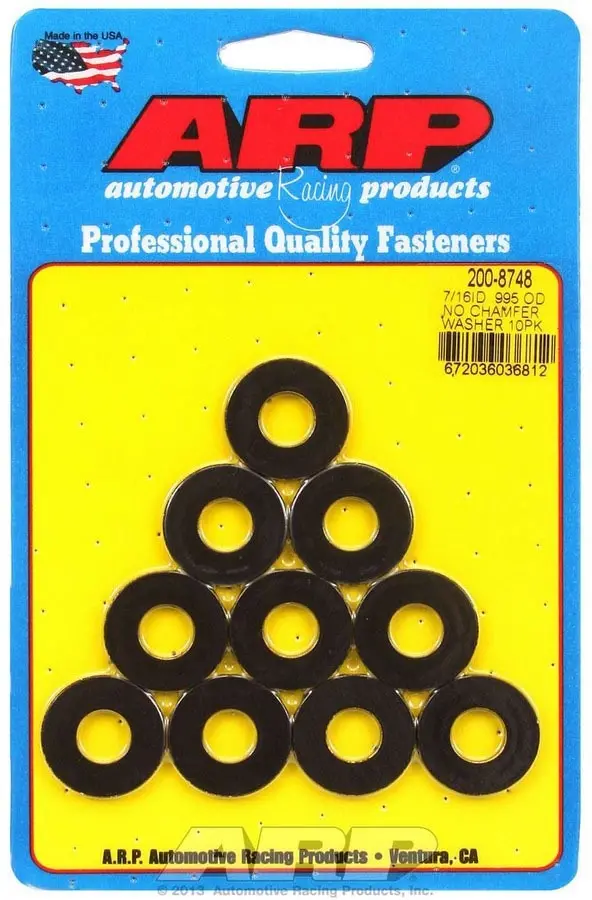 Black Washers - 7/16 Id X .995 Od (10) 1
