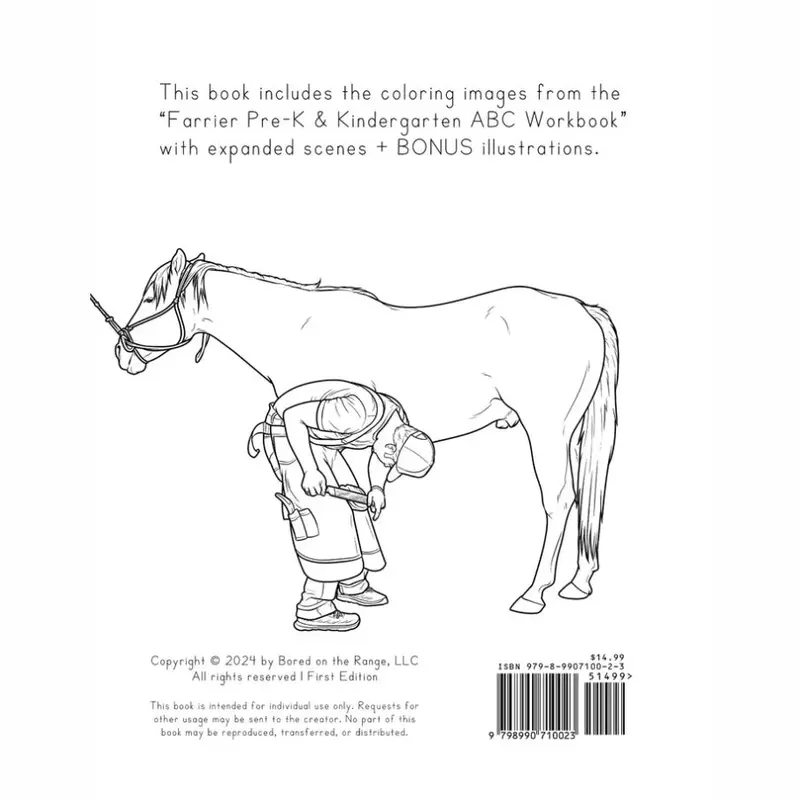 Bored On The Range Farrier: Just Coloring Work Book 2