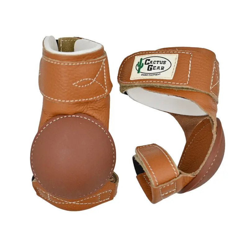 Cactus Gear Leather Skid Boots (Pair) W/ Velcro 1