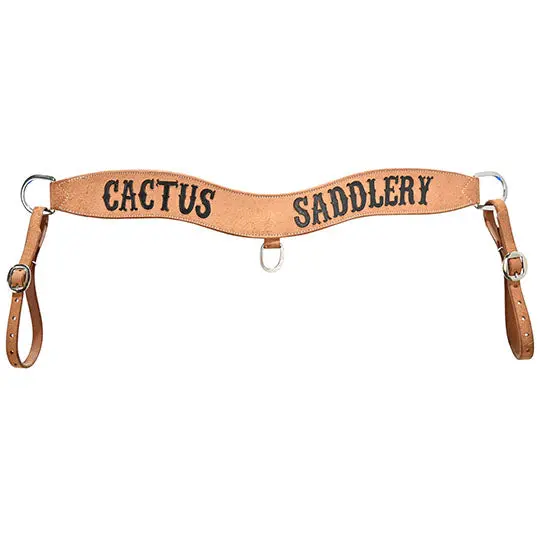Cactus Saddlery 3" Roughout Tripping Breast Collar With Black Logo 1