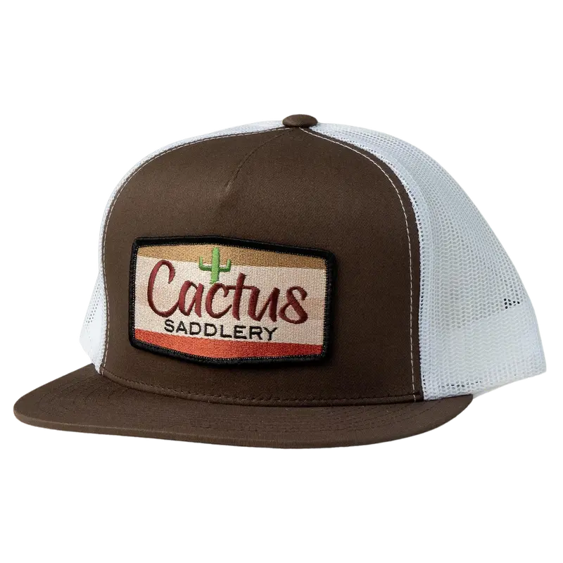 Cactus Saddlery By Red Dirt Hat Co. Chocolate And White Mesh Snapback Cap 1