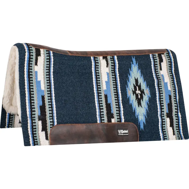 Cashel 3/4" Blanket Top Performance Fleece Saddle Pad- Blue/Black 1