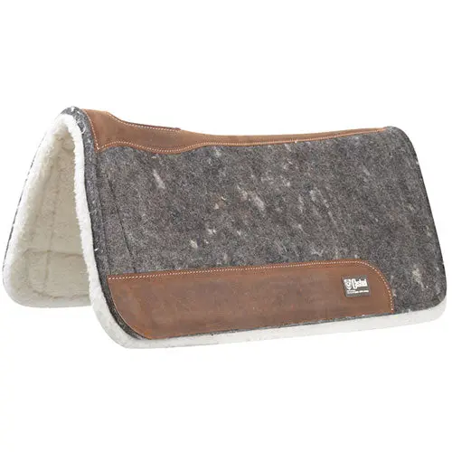 Cashel 3/4" Grey Performance Felt Pad With Fleece Bottom- 31"X33" 1