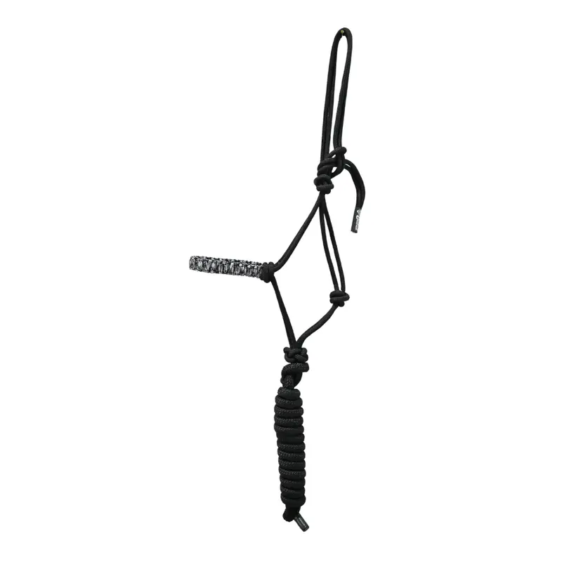 Cashel Braided Rope Nose Halter With Lead Rope- Black Camo 1