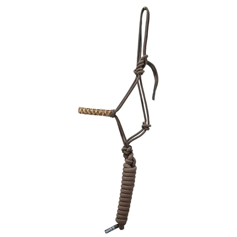 Cashel Braided Rope Nose Halter With Lead Rope- Brown Camo 1