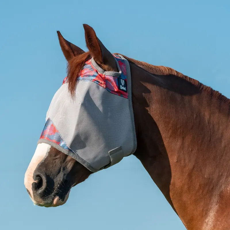 Cashel Pattered Crusader Standard Fly Mask- Patchwork 2