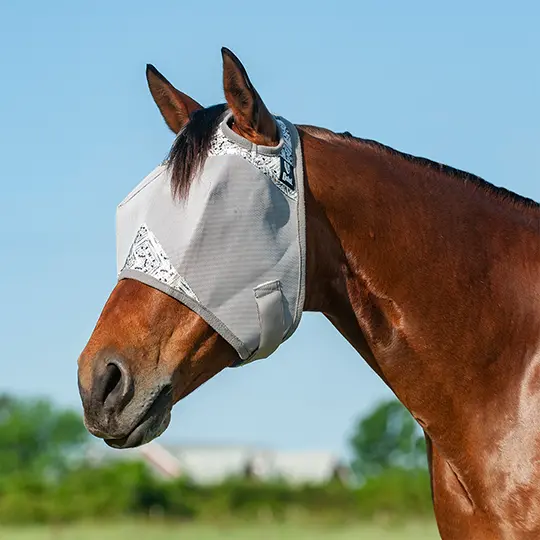 Cashel Pattered Crusader Standard Fly Mask- Tundra 2