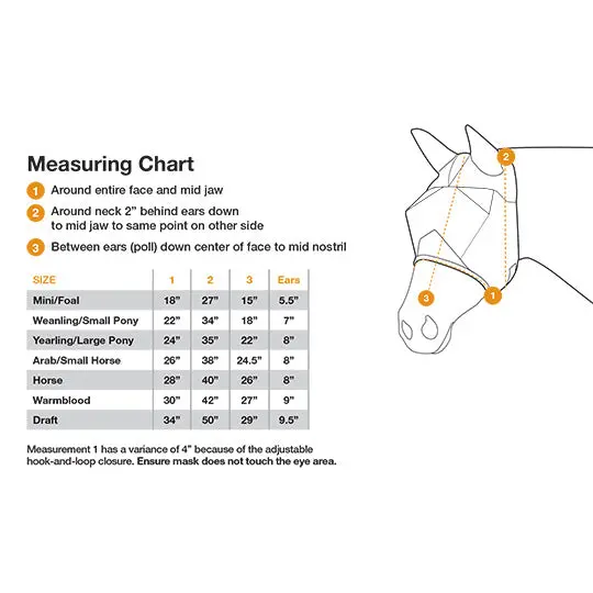 Cashel Quiet Ride Average Horse Sized Fly Mask With Ears 2