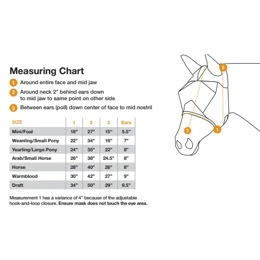 Cashel Quiet Ride Average Horse Sized Fly Mask With Long Nose 2