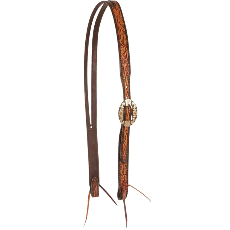 Cashel Two Tone Floral Split Ear Headstall 1