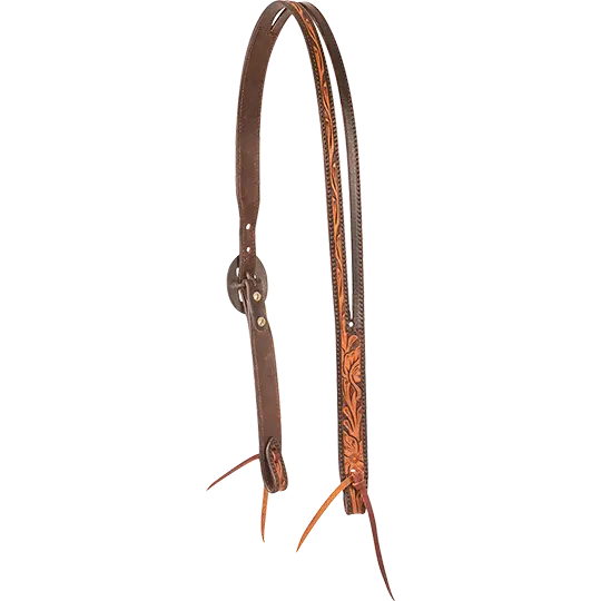 Cashel Two Tone Floral Split Ear Headstall 2