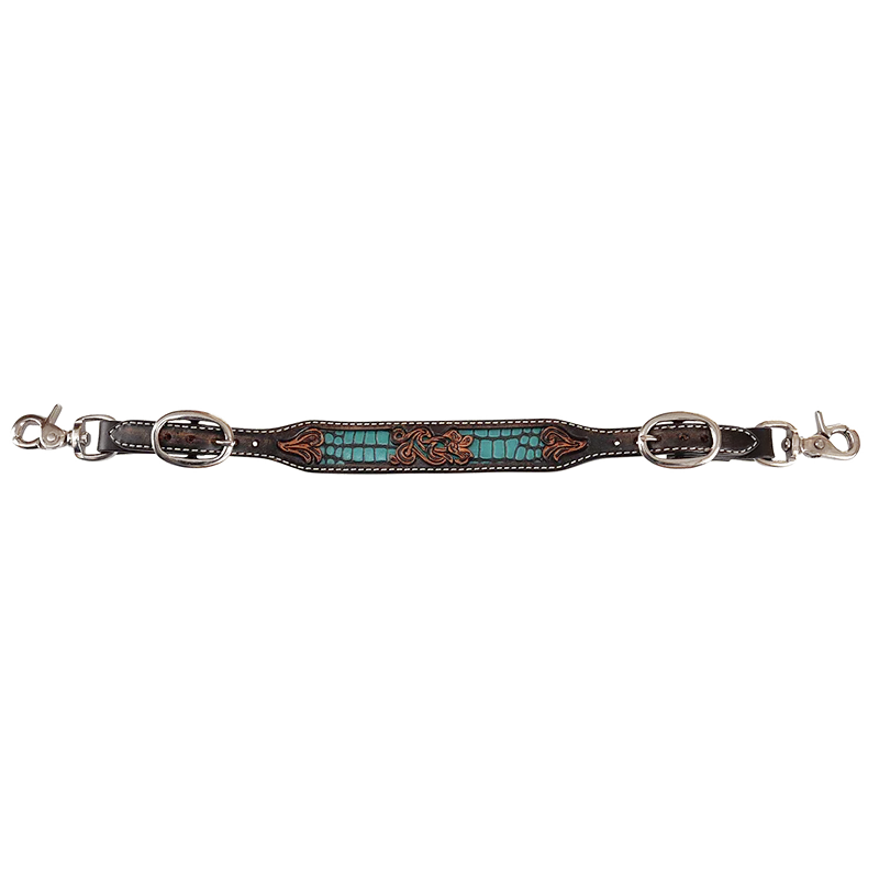 Circle Y Turquoise Gator Wither Strap 1